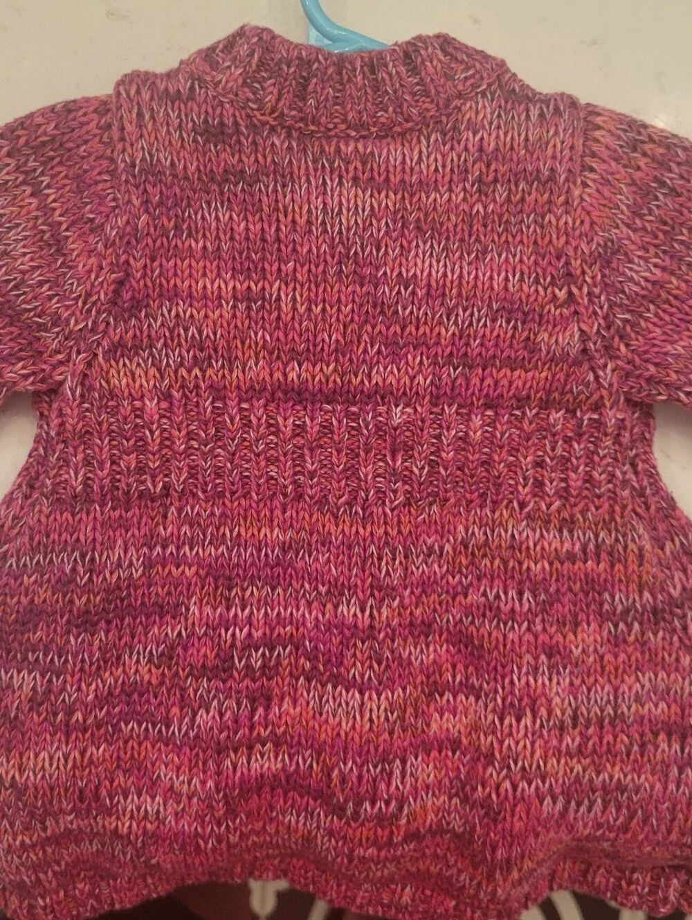 Old Navy Pink/Magenta Marled Knit Baby Cardigan